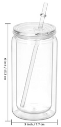 16 oz Acrylic Snow Globe Cup