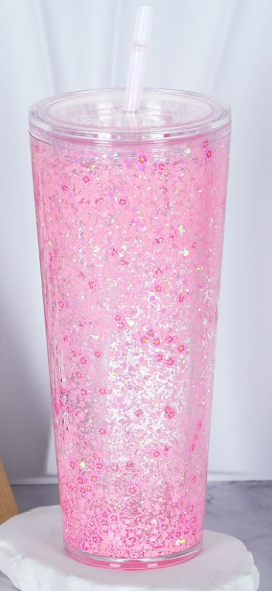 24 oz Acrylic Snow Globe Tumbler