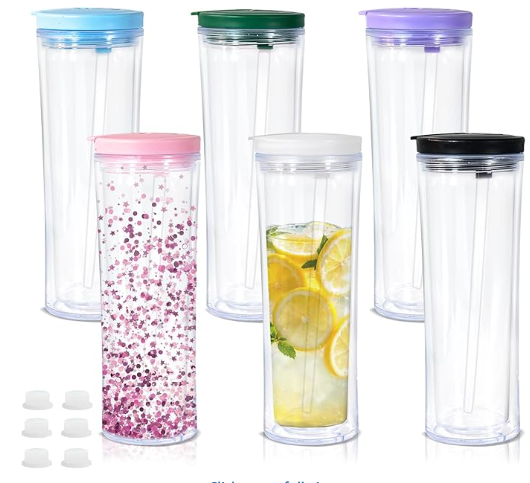 20 oz Acrylic Snow Globe Flip Lid