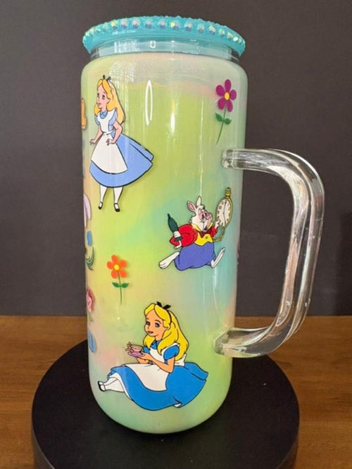 Alice in Wonderland Inspired  - 20 oz Snow Globe Glass Tumbler