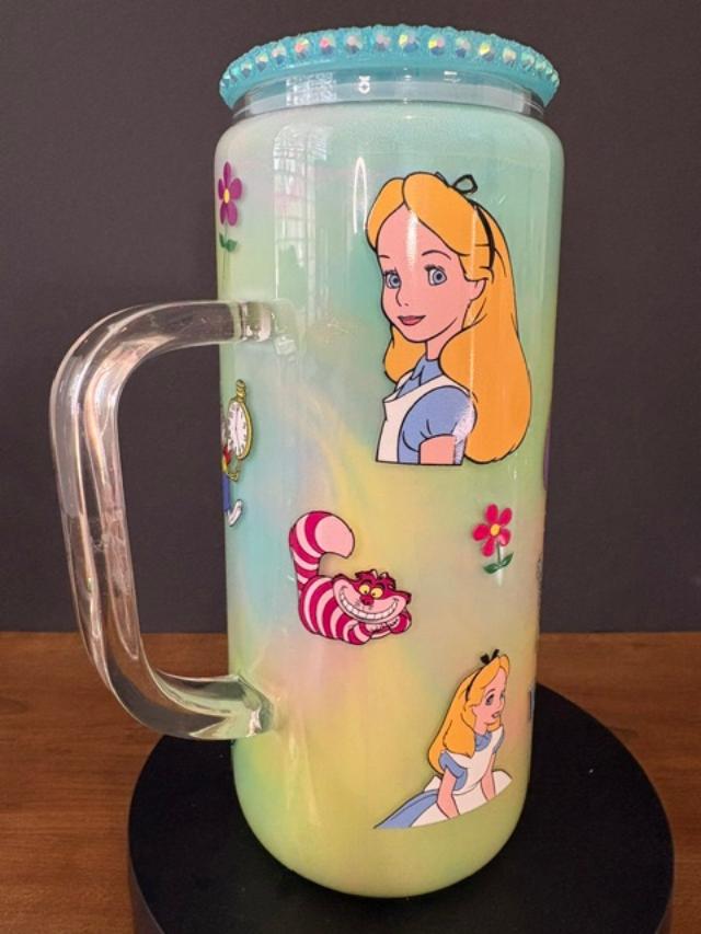 Alice in Wonderland Inspired  - 20 oz Snow Globe Glass Tumbler