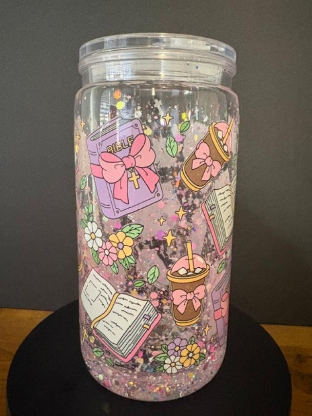 Bible & Coffee – 16 oz Snow Globe Tumbler