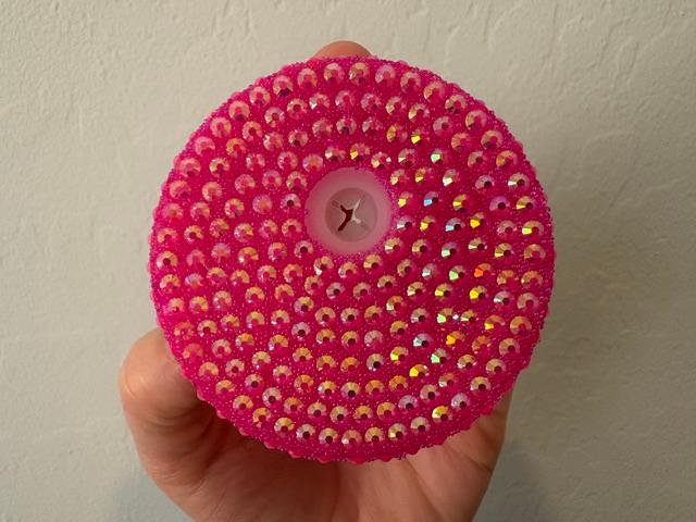 16 oz Hot Pink Bling Lid