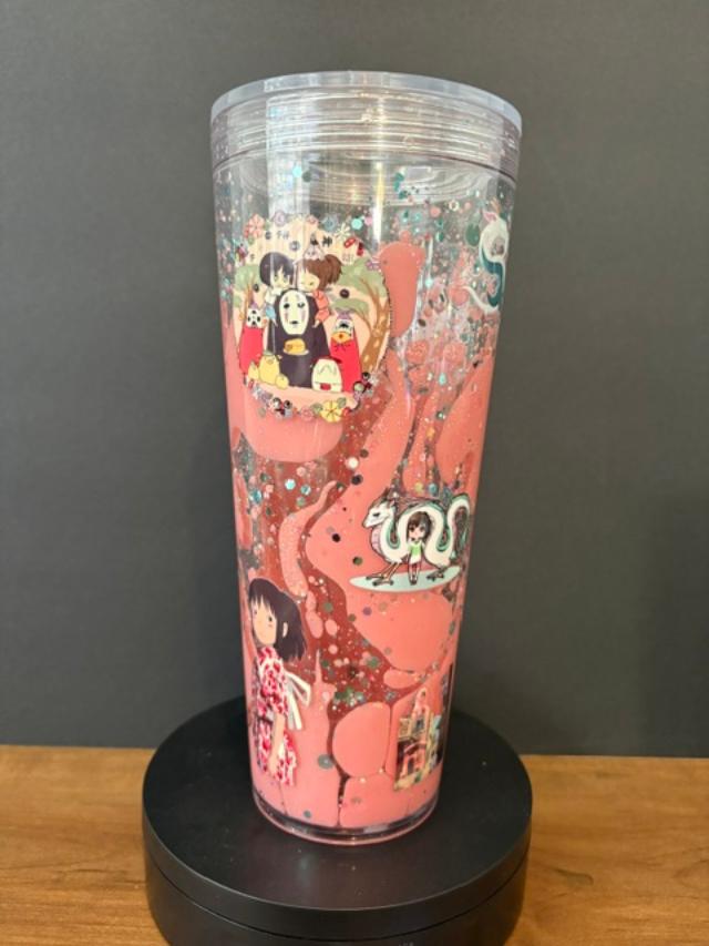Spirited Away - 24 oz Acrylic Snow Globe Tumbler - Dual Lava