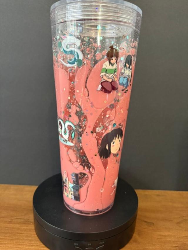 Spirited Away - 24 oz Acrylic Snow Globe Tumbler - Dual Lava
