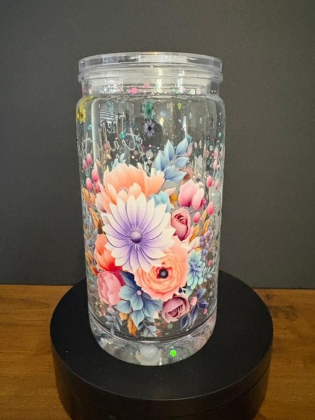 ✝️ Steadfast Love of the Lord – 16 oz Dry Flower & Glitter Lava Cup