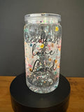 ✝️ Steadfast Love of the Lord – 16 oz Dry Flower & Glitter Lava Cup