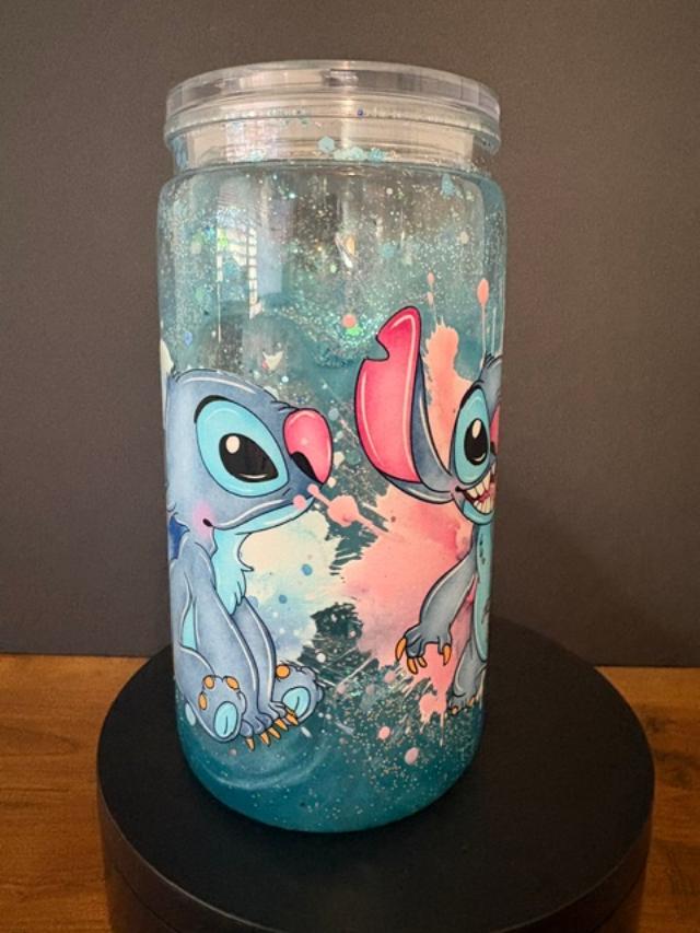 Stitch Inspired – 16 oz Snow Globe Tumbler