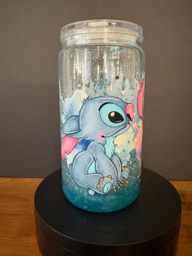 Stitch Inspired – 16 oz Snow Globe Tumbler