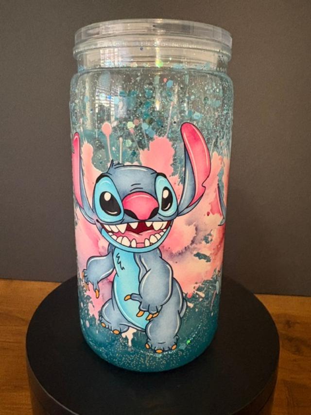 Stitch Inspired – 16 oz Snow Globe Tumbler