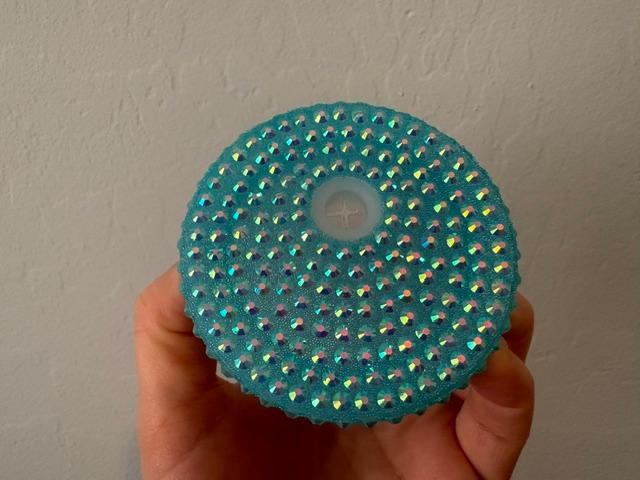 16 oz Teal Bling Lid