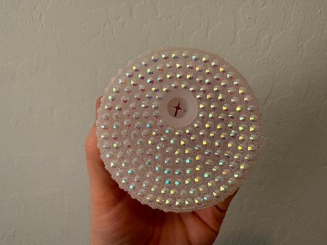 16 oz White Bling Lid