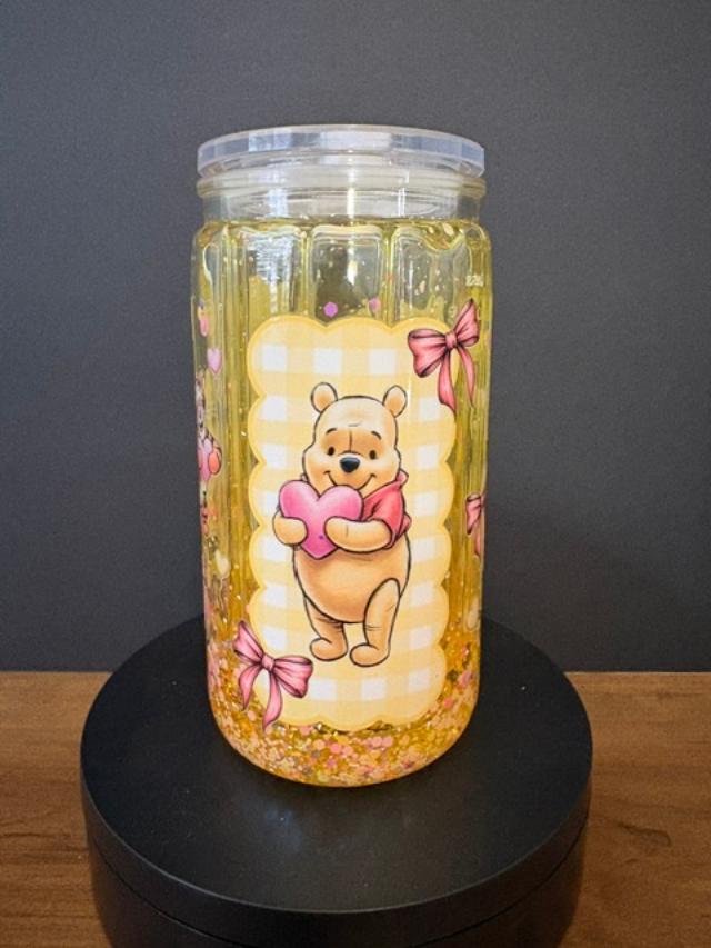 Winnie the Pooh - 16 oz Snow Globe Tumbler – Honey Drip Design
